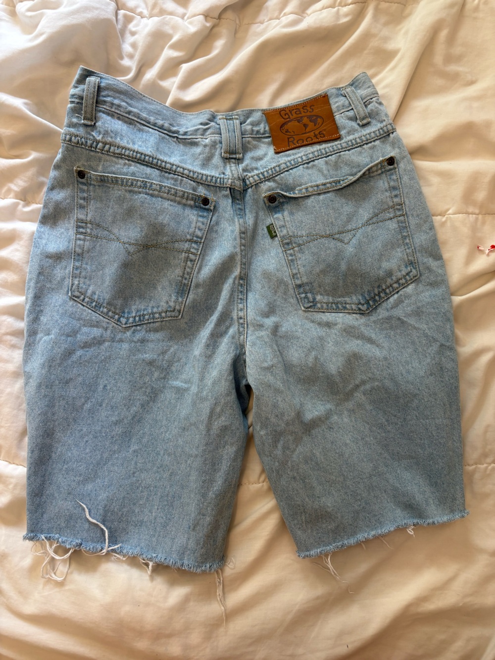 Grass Roots Light Wash Denim Shorts